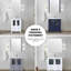Meuble-lavabo blanc 42 po - Meuble-lavabo en bois massif avec comptoir en céramique et tiroirs à fermeture en douceur durable