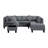 104.5" Upholstered Sofa,Chaise & Ottoman