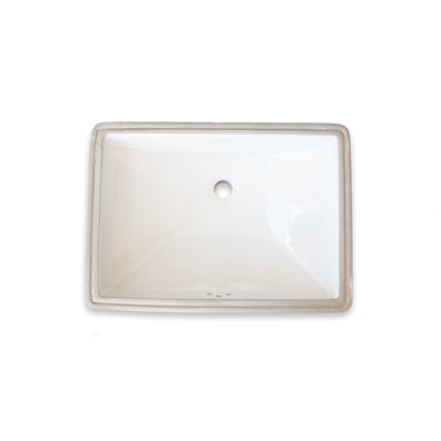 Wells Sinkware Rhythm Series 15.5 " Vitreous China Rectangular Bathroom Sink and Overflow Hole
