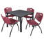 Plateau de table Kee Square, 4 chaises empilables-1077686484-1077686487-1077686504