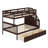 Stairway  Bunk Bed With Drawer, Storage And Guard Rail For Bedroom, Dorm, For Adults-1279282070