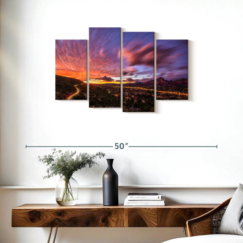 Alvord, coucher de soleil à Sedona II, H 22 po x l 36 po