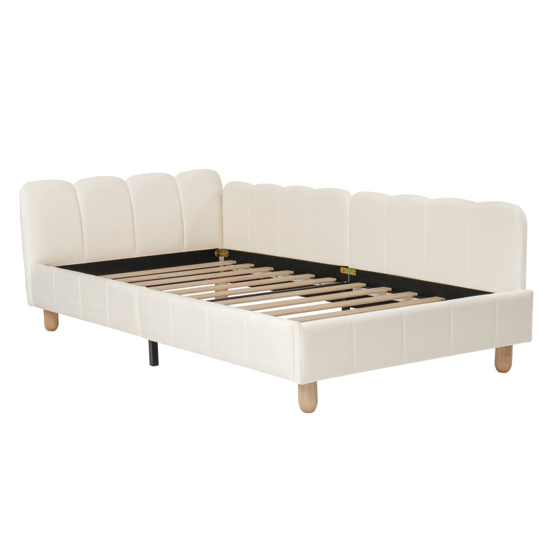 Metal Bed, Beige