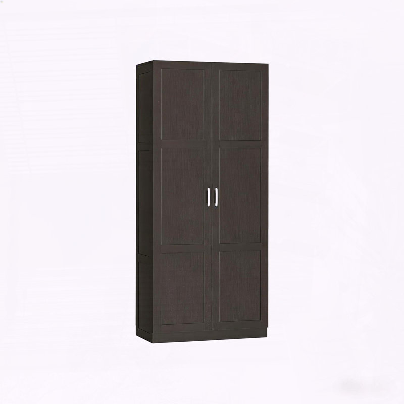 Armoire de cuisine avec 7 compartiments et 5 tablettes réglables à 5 niveaux, Noir
