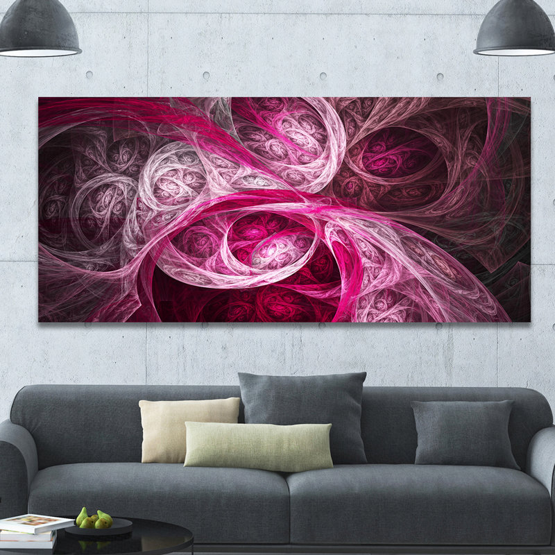 « mystic rose fractal wallpaper », impression sur toile, H 28 po x l 60 po x P 1,5 po