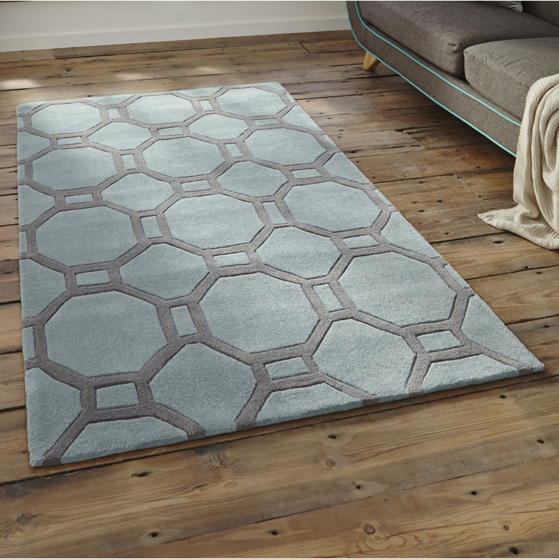 Morrison area rug Hand Tufted Rectangle Blue/Grey, Rectangle 153 x 235cm