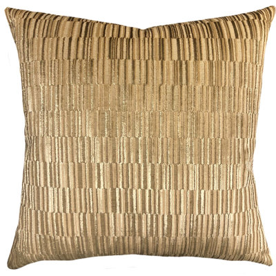 Cleaveland Down Striped Square Pillow Cover and Insert