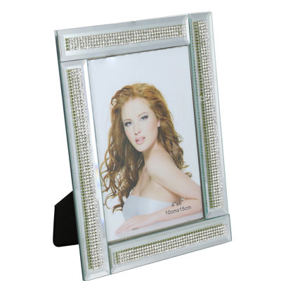 Cavett Silver Glass Picture Frame with Mat