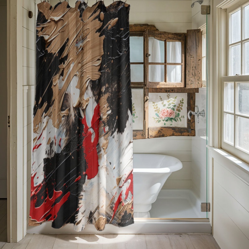 Painted Patterns - Premium Shower Curtain, 74"H x 71"W