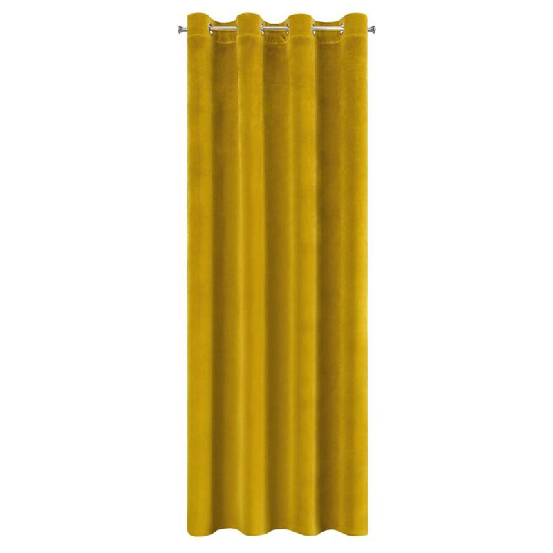 Samantha Blackout Single Curtain, Mustard