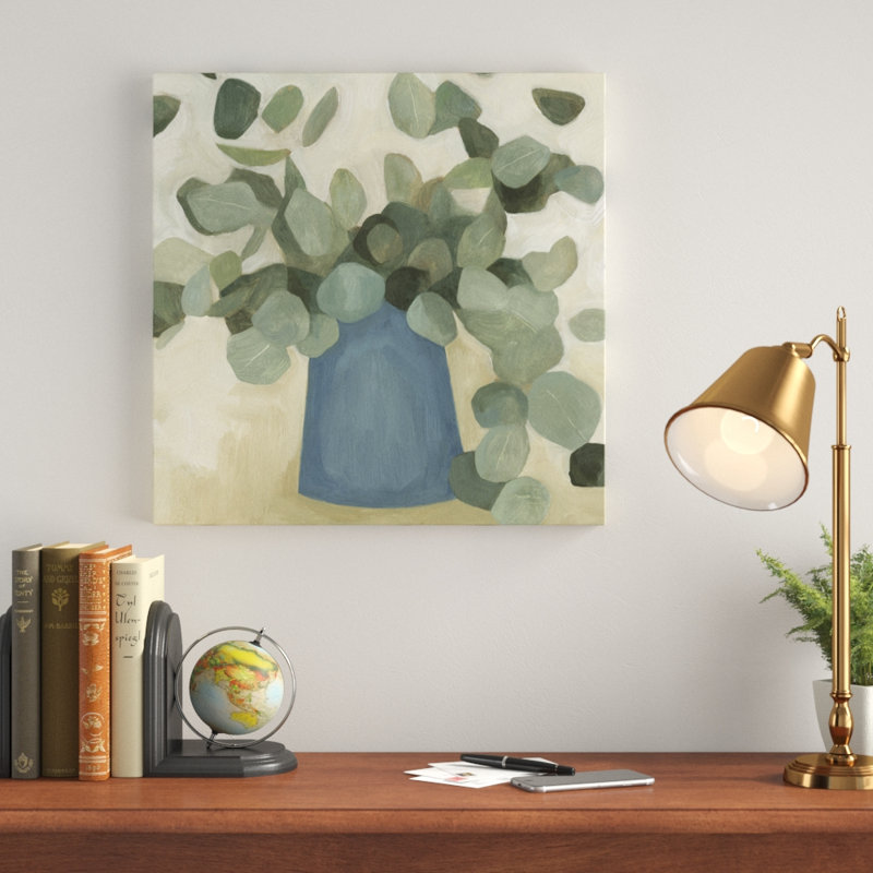 «Greenery Still Life VI», peinture sur toile, H 20 po x l 20 po