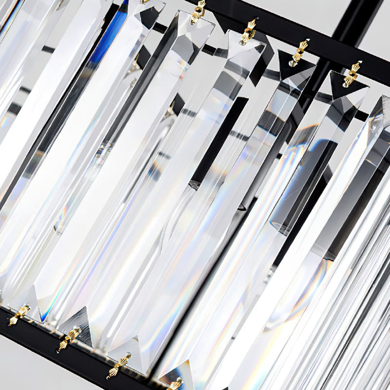 Lustre rectangulaire pour îlot de cuisine à 6 lumières Jenzel
