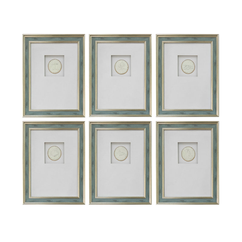 Bradenton 6-Piece Botanical Medallion Framed Wall Art Set