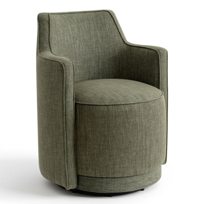 Upholstered Fabric Fully Assembled Swivel Office Armchair