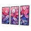 Rose et mauve, plantes tropicales, feuilles II - fuchsia, art mural-356846249-356846251