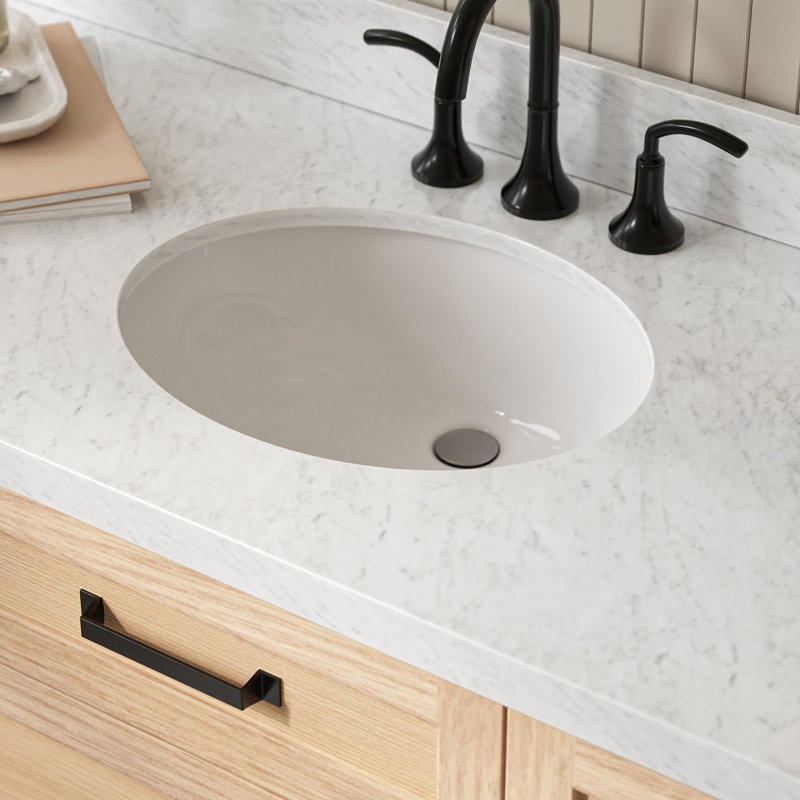 ARIEL Monroe 54 Single Sink Bathroom Vanity with Carrara Quartz Top, Oak, 54" - 55", Italian Carrara Marble