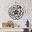 Horloge murale élégante en métal noir 19,7 po x 19,7 po | 100% métal durable avec une épaisseur de 0,08 pouce | Mécanisme silencieux, fixation murale facile | Parfait pour la décoration intérieure, les espaces de bureau et les intérieurs modernes