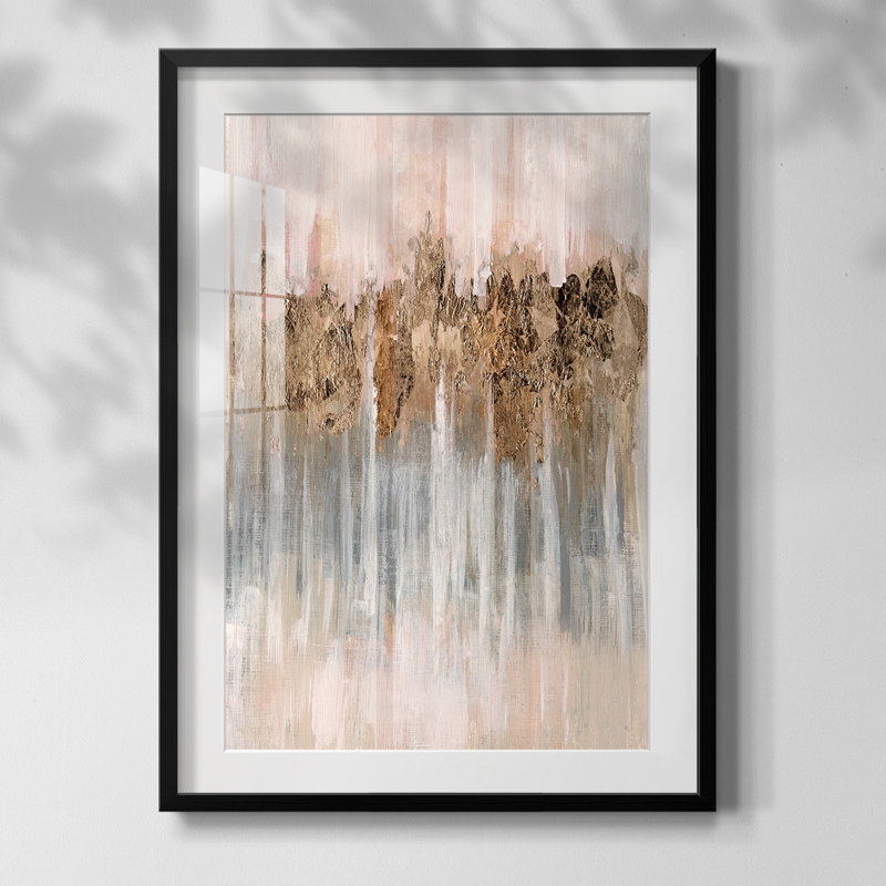 «Floating By I», reproduction encadrée, Blanc, Papier avec cadre noir