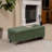 Demingo 41" Upholstered Contemporary Rectangular Storage Ottoman with Safety Hinge, Teal-1305292114