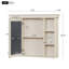 Meuble-lavabo de 36 po avec armoire à pharmacie, armoire à miroir moderne avec tablette réglable, armoire de rangement pour salle de bain à 4 tiroirs, armoire de rangement pour cadre de salle de bain en bois massif-102299644
