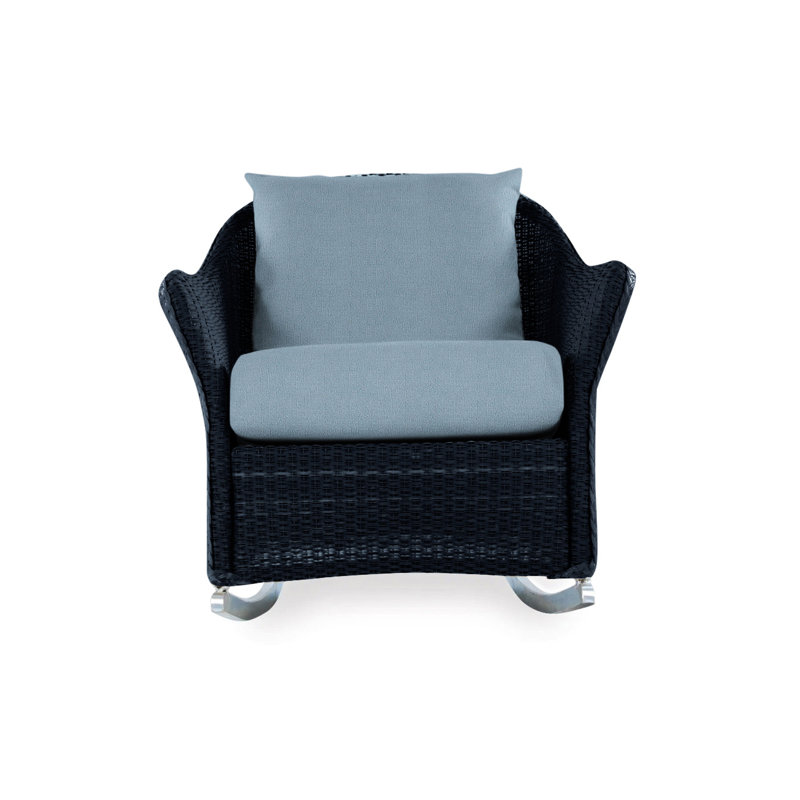 Weekend Retreat Outdoor Rocker Chair, Demo Oatmeal, Ebony