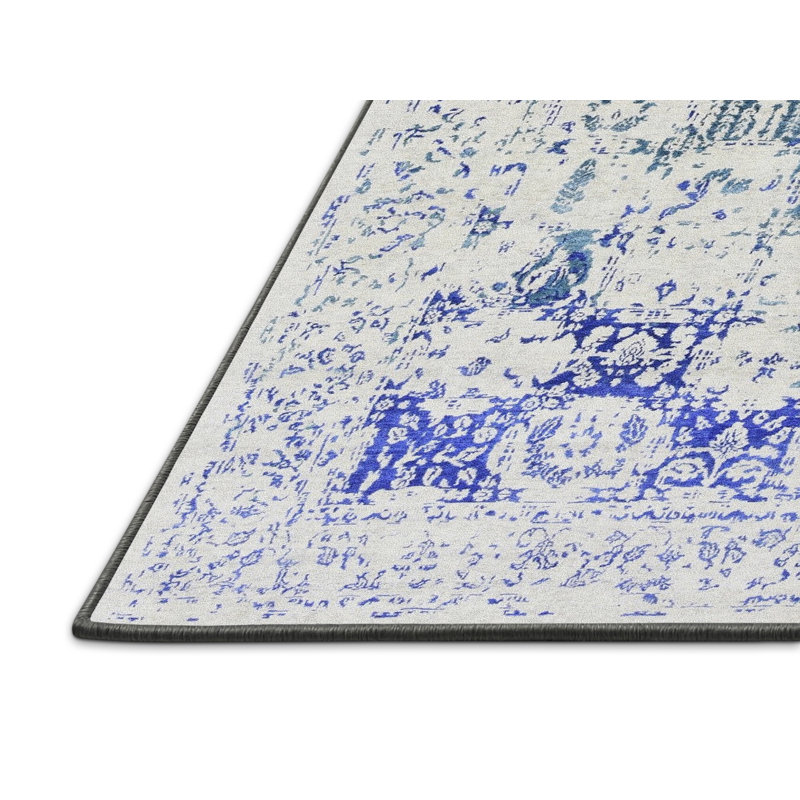 Tapis oriental beige / bleu, Rectangle 3 pi x 5 pi