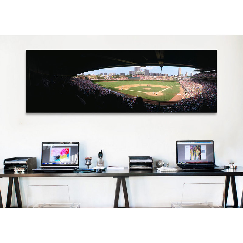 «Panoramic Wrigley Field, Chicago, Illinois», reproduction de photo sur toile tendue, H 16 po x l 48 po x P 1,5 po