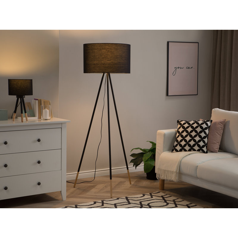 Acker Tripod Floor Lamp, Black