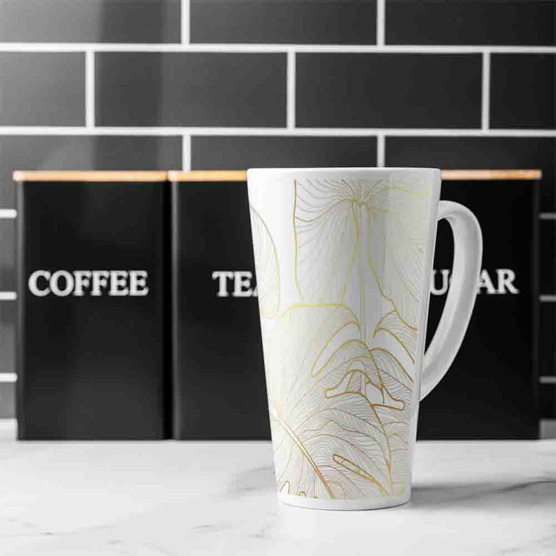 Botanical Line Art Latte Mug