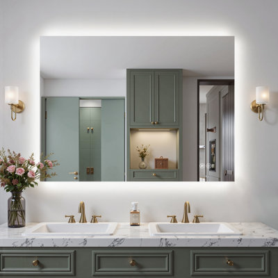 Lunara UL Certified Frameless Backlit LED Bathroom Vanity Mirror , Anti Fog Temper Glass 3 Year Warranty