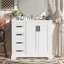 Meuble-lavabo sophistiqué avec rangement abondant et design élégant pour les salles de bain compactes