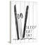 «Sleep Eat Ski», reproduction d'art textuel sur bois-26009278