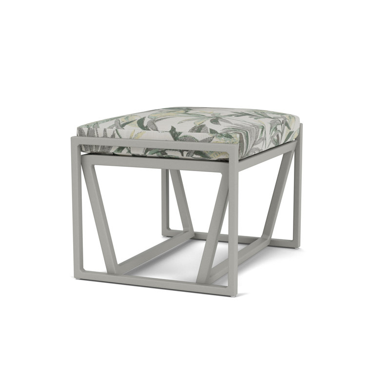 Summit Outdoor Ottoman, Platinum, Calidora Mist