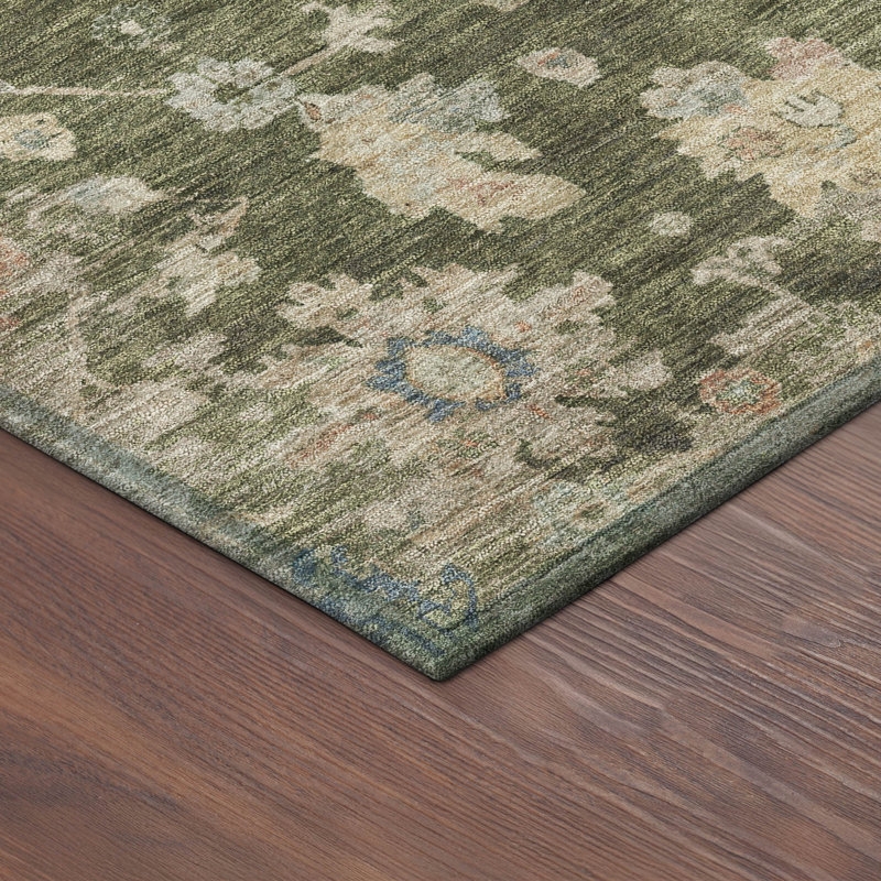 Machine Washable Indoor/Outdoor Chantille ACN2355 Traditional Rug, Round 8'