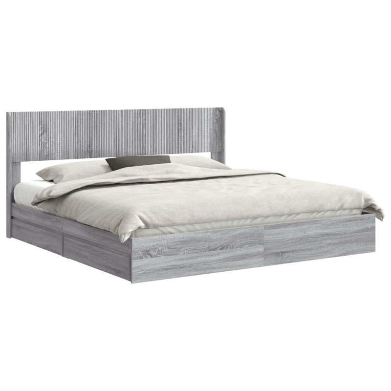 Bed Frame, Super King (180 x 200cm), Grey Sonoma