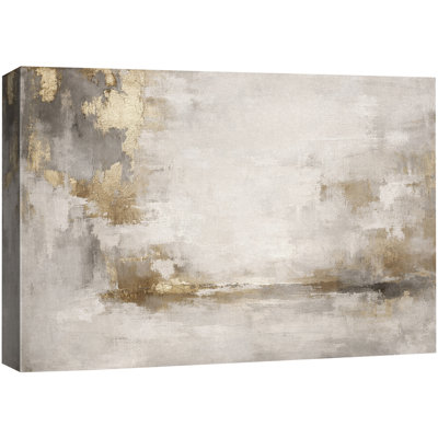 «Soft Neutral Horizon Landscape», art de chambre à coucher, impression sur toile encadrée