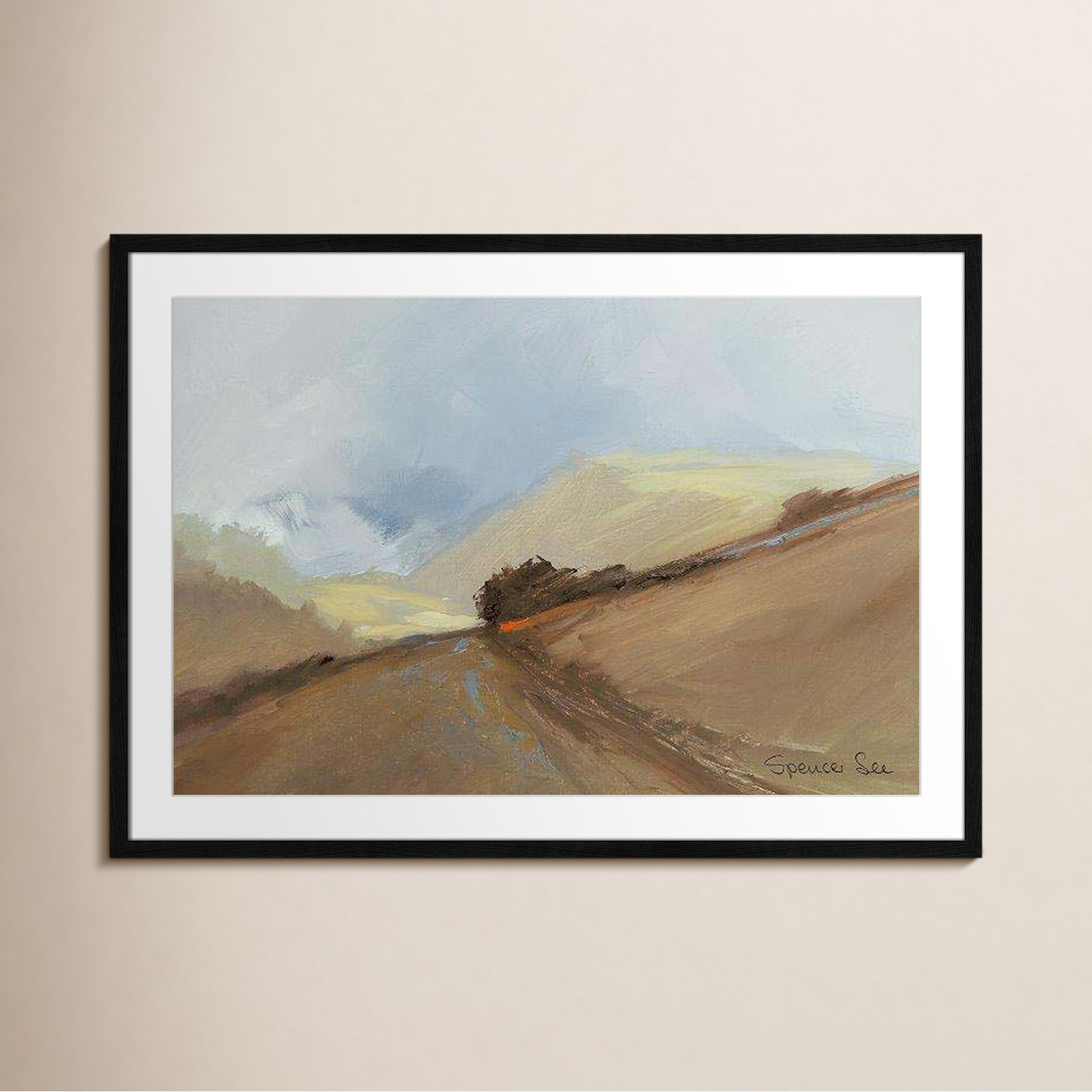 Heaven And Earth II by Spencer Lee, Black Framed, 25.5" H x 35.5" W x 0.75" D