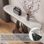 Console 47,24 po en pierre naturelle de luxe et acier inoxydable-103524923
