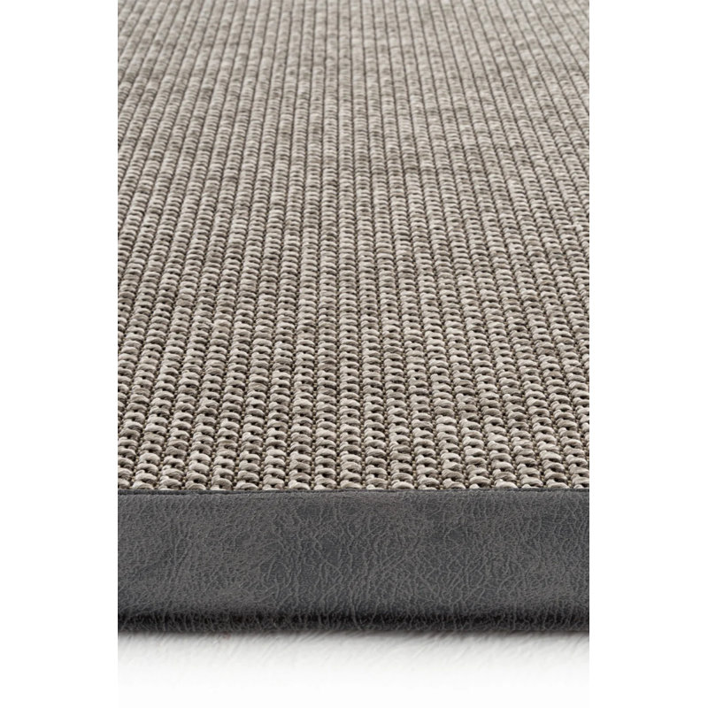 Tapis en cuir de sisal à bordure Medusa pour le salon, Tapis de couloir 4 pi x 16 pi 5 po