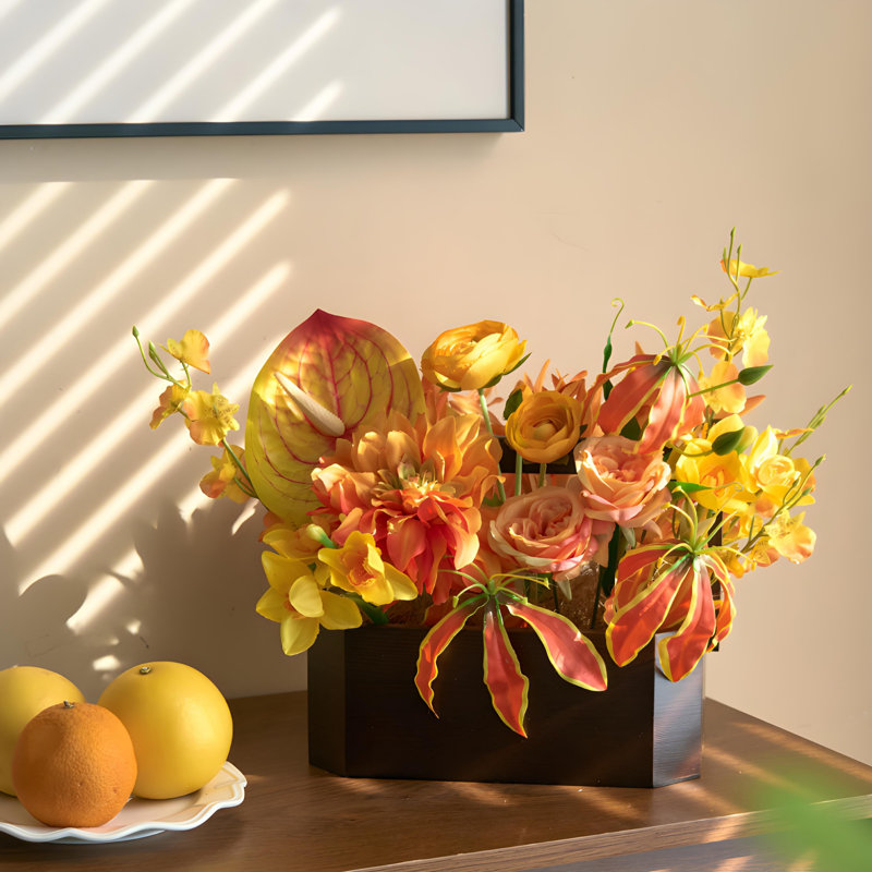 Ornements de fleurs simulées, Jaune