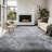 9x12 ft Tie-dyed Sliver Grey Shag Rug, Ideal for living room decor, Ultra-Soft Puffy Fluffy Rug for Bedroom Flooring, Aesthetic Carpets Suitable for Kids' Rooms, Dorms, and Home Decor-1196563785