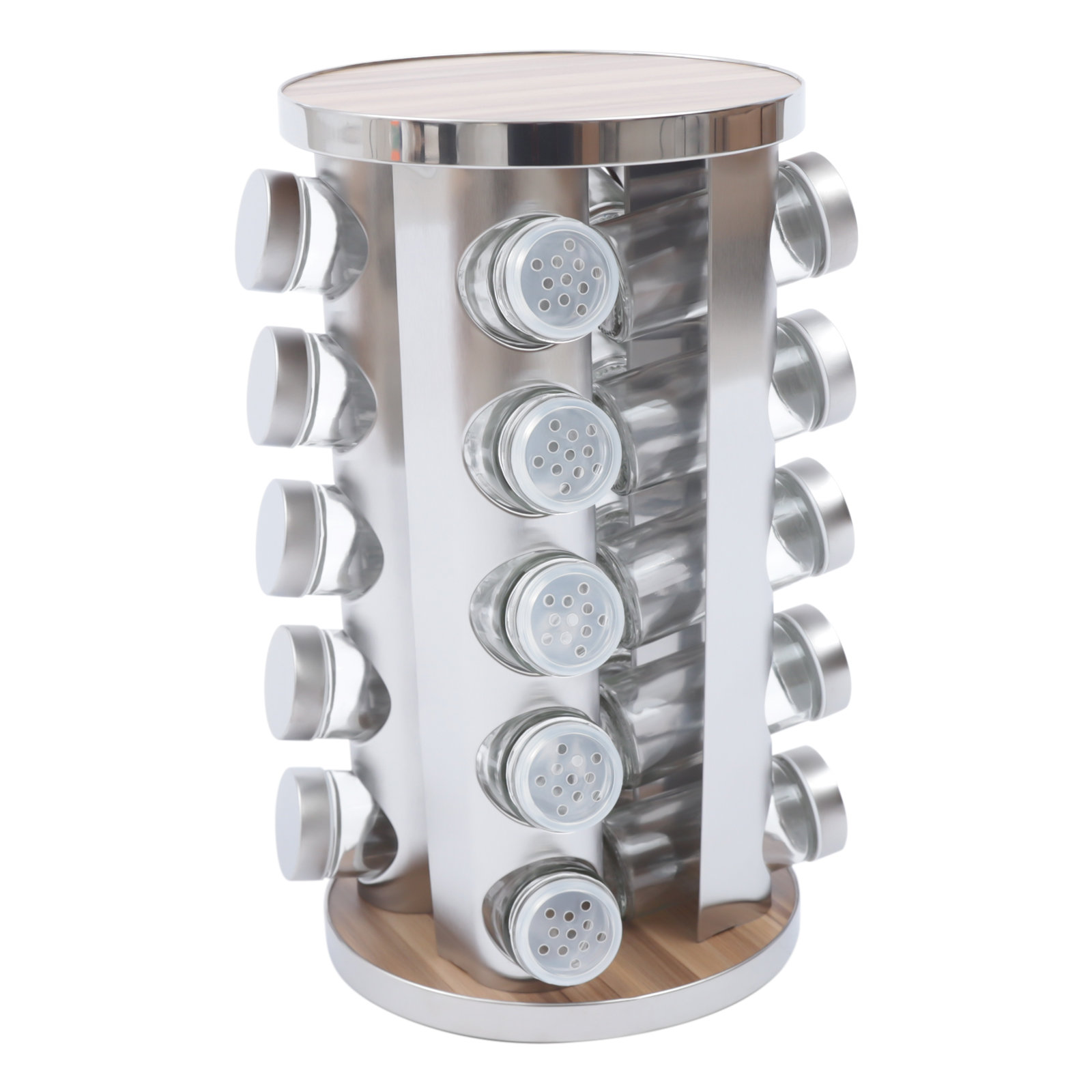 Prep & Savour Freestanding Stainless Steel Spice Jar & Rack Set & Reviews