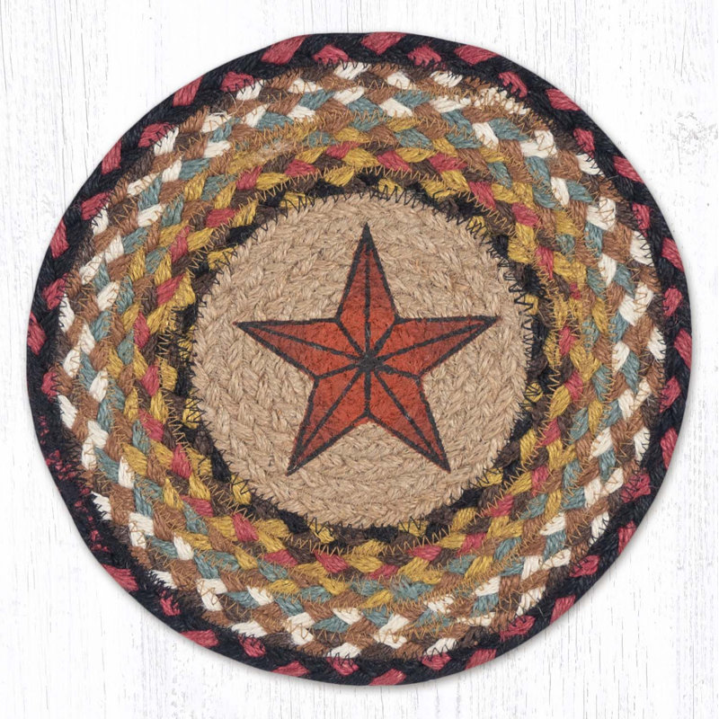  Dessous-de-plat rustique rustique à imprimé d'étoile de grange 10 po x 10 po