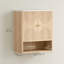 Bathroom Wall Cabinet, Wall-Mounted Medicine Cabinet, Oak