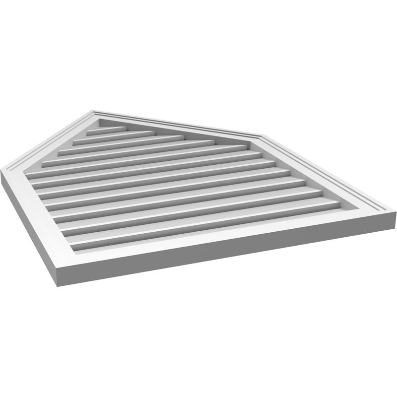 Pente fonctionnelle en uréthane à hauteur de pique 14/12, brun clair apprêté, H 38 po x l 28 po x P 1,5 po
