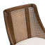 Chaise de salle à manger moderne Paxon en bois d'hévéa massif avec dossier en rotin et assise rembourrée-134972633-134972634