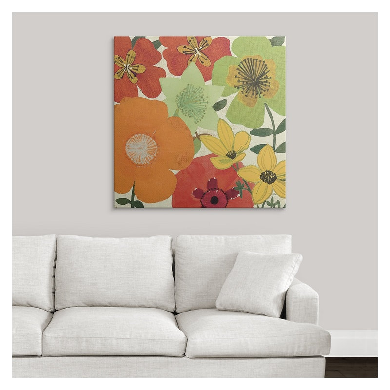 « i », impression Garden Brights, H 35 po x l 35 po x P 1,5 po, Toile
