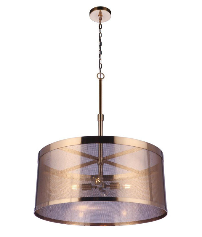 Mesh 12 - Light Satin Brass Pendant