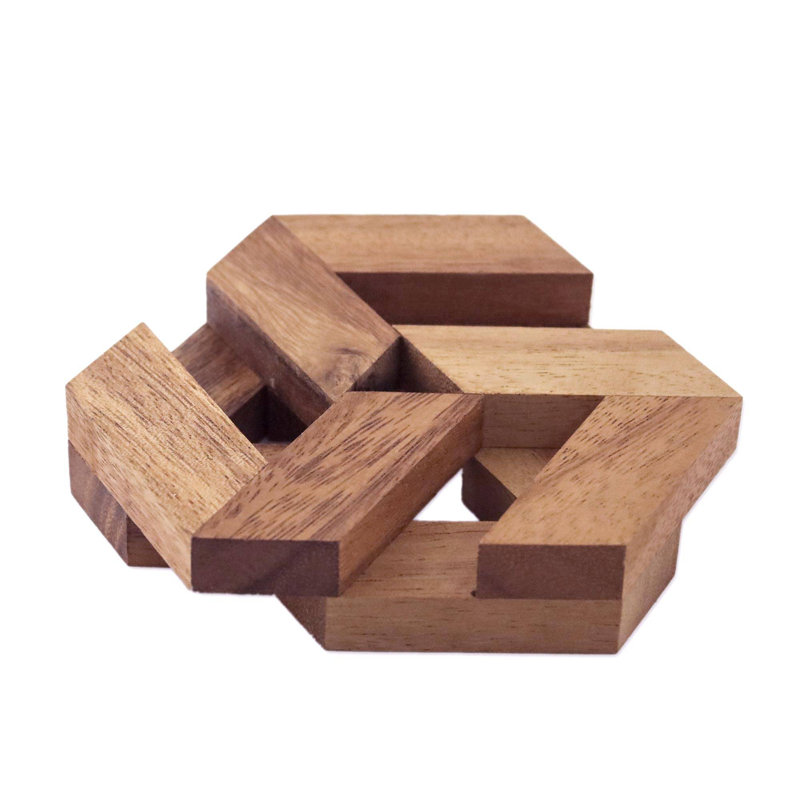 Puzzle en bois hexagonal élégant Tinney