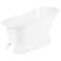 Socorro 60" Cast Iron Soaking Freestanding Tub with Pre-Drilled Overflow Hole - Less Drain
